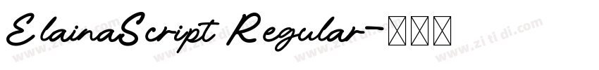 ElainaScript Regular字体转换 ElainaScript Regular字体转换